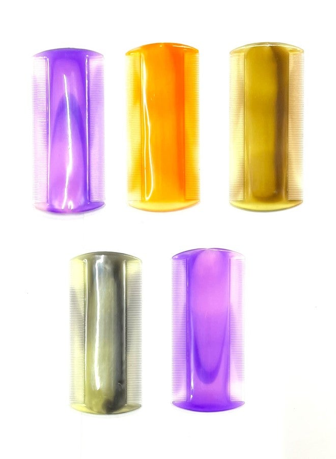 Maple Tooth Comb Lice Narrow Teeth Comb Double Sided Hair comb Assorted Combo (Pack Of 5) - Image 1