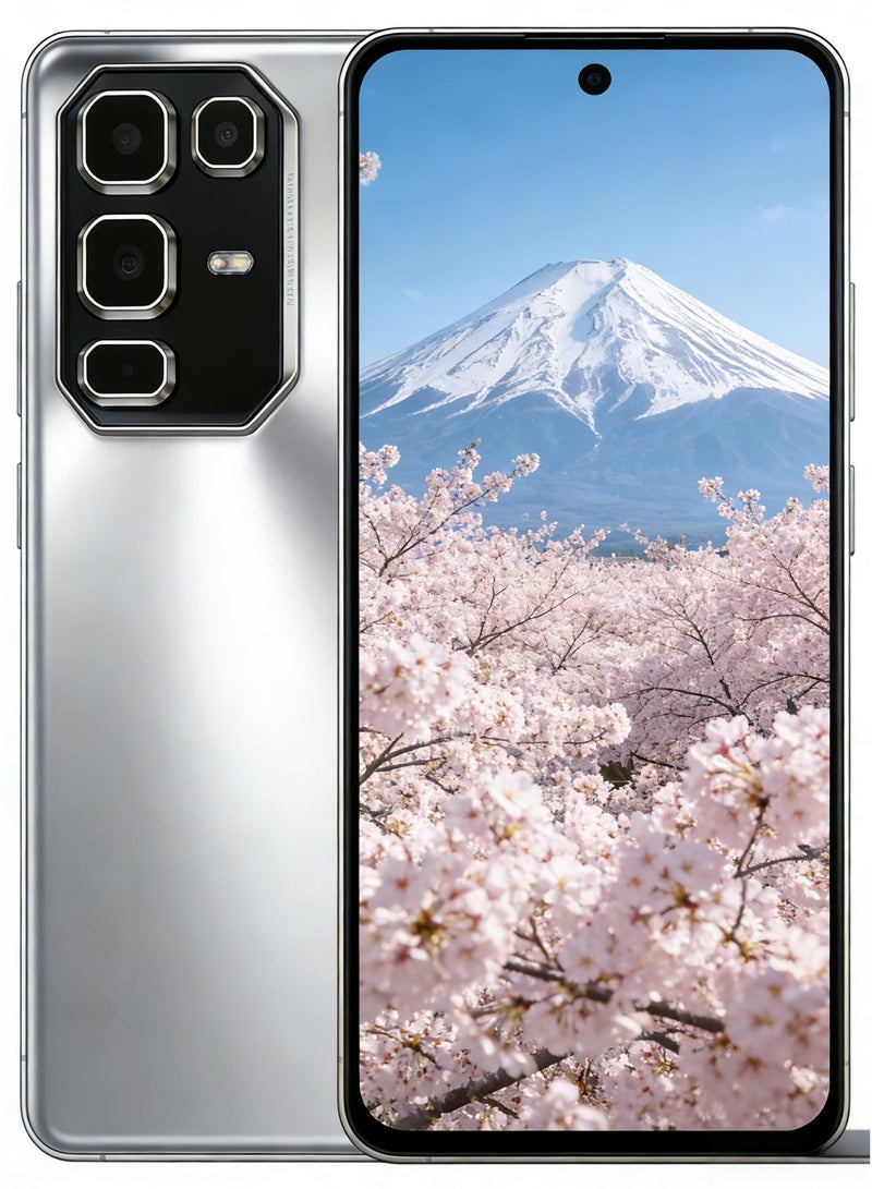 CCIT NOTE60 Pro 5G Smartphone, 6.8-inch Display, 6GB RAM, 128GB ROM, 6000mAh Battery - Silver - Image 1