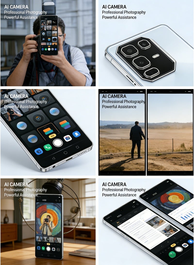 CCIT NOTE60 Pro 5G Smartphone, 6.8-inch Display, 6GB RAM, 128GB ROM, 6000mAh Battery - Silver - Image 4