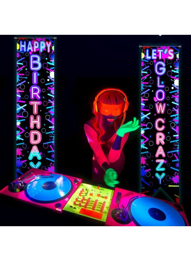 Tegeme زينة حفلات تتألق في الظلام لافتة عيد ميلاد سعيد نيون لنضيء جنونًا بانر باب إمدادات حفلات تتلألأ ديكور خلفية لم favors عيد ميلاد ذو طابع نيون - Image 5