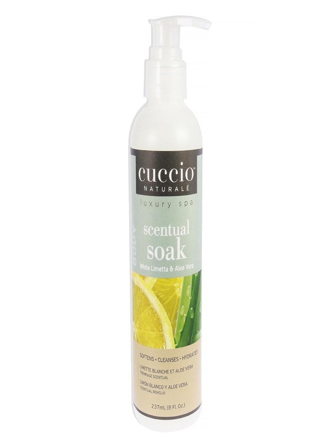 Cuccio Naturale Scentual Soak - Creamy, Liquid Wash For Mani-Pedi - No Parabens - Soften, Cleanse, Hydrate Skin - Anti-Aging Solution - Use On Hands, Body And Feet - White Limetta And Aloe Vera - 8 Oz - Image 1