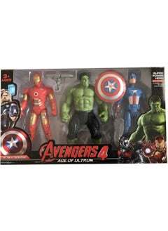 AVENGERS 4 Big Figure Set 3-Piece Hulk Captain America Ironman 