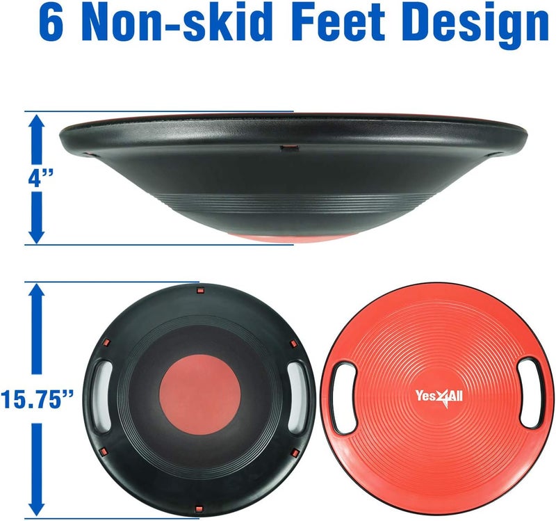 Yes4All Upgraded Wobble Balance Board, 16.34" TPE Non-slip, Stability Board for Home Gym, Standing Desk & Physical Therapy - Image 2