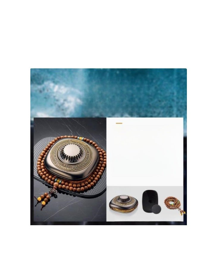 Car Aromatherapy Three Piece Set (Fragrance+Anti Slip Pad+Wooden Bracelet)  - Image 1