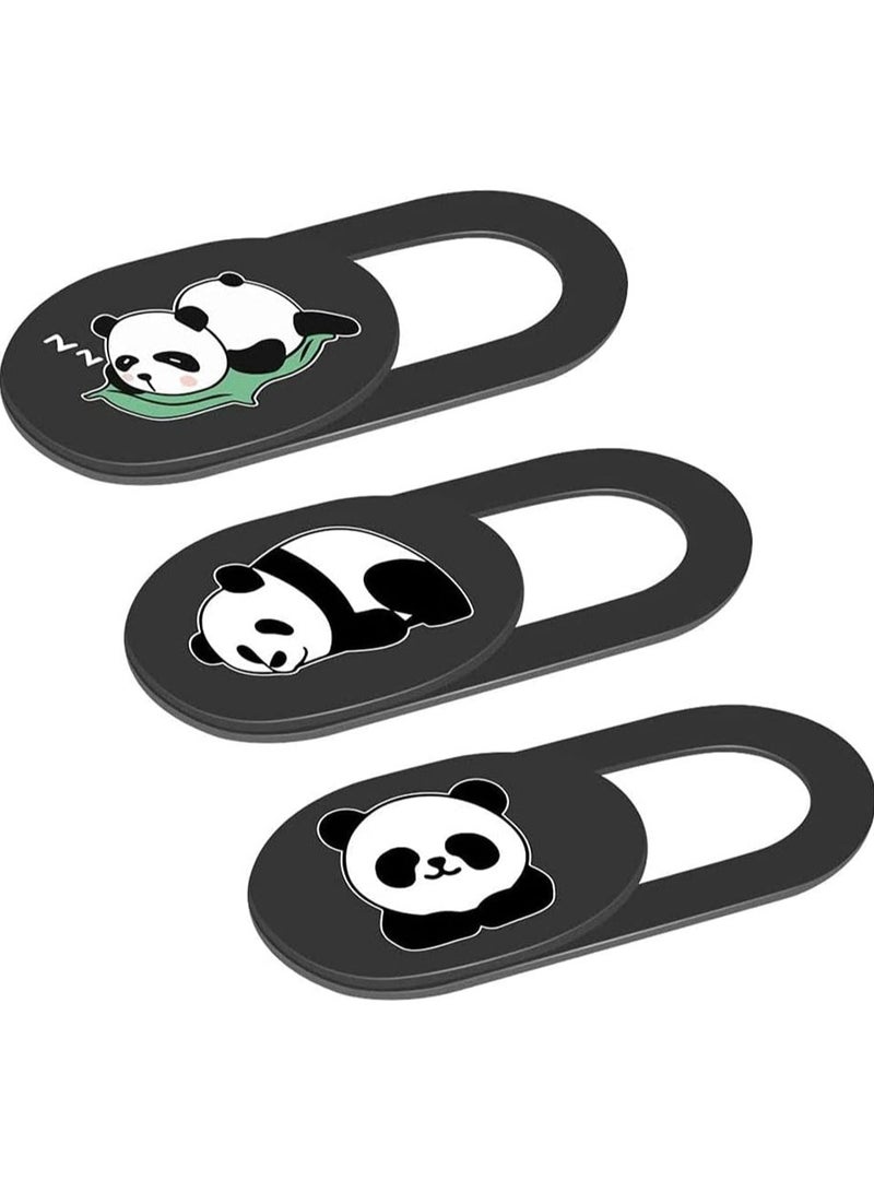 3Pcs Webcam Cover Slide Ultra Thin,Cute Panda Web Camera Cover fits Laptop,Tablet,Computer, Smartphone, Protect Your Privacy and Security - Image 1