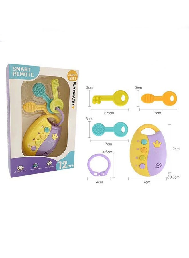 joyzzz Baby Music Smart Car Remote Key, Early Education Teething Toy with Lights and Sounds, - Image 2