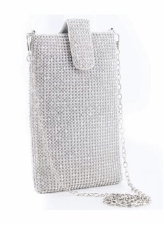 Excefore Women Evening Handbag, Evening Clutch Purses for Women Metal Mesh Small Crossbody Bag Cell Phone Purse Wallet Bling Lady Purses Mesh Wallet  - Image 1