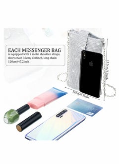 Excefore Women Evening Handbag, Evening Clutch Purses for Women Metal Mesh Small Crossbody Bag Cell Phone Purse Wallet Bling Lady Purses Mesh Wallet  - Image 5