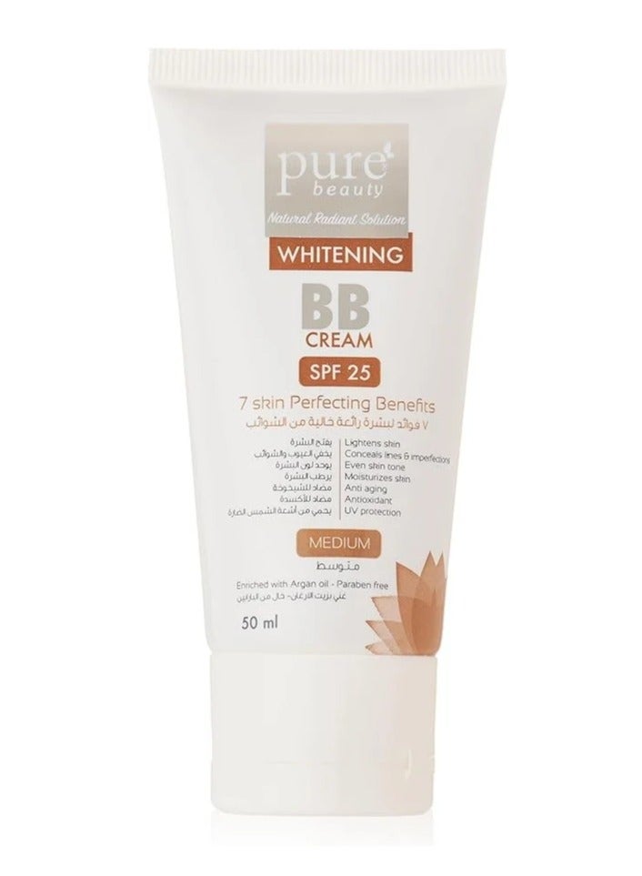 Pure Beauty Whitening BB Cream  SPF 25 7 Skin Perfecting Benefit Medium 50ml