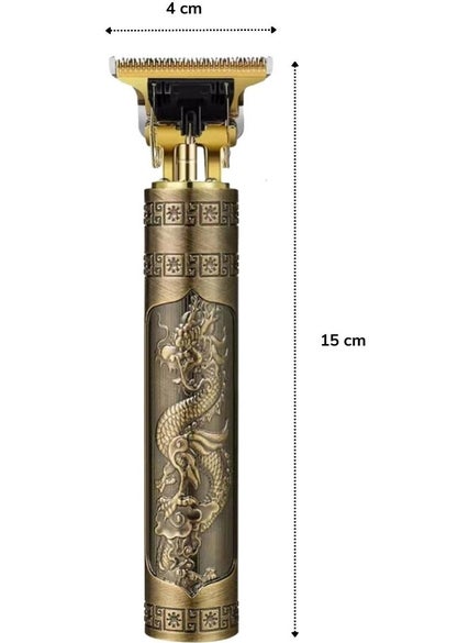 Buffer ® Vintage Look Powerful USB Rechargeable Manual Shaver with 4 Different Heads  - Image 5