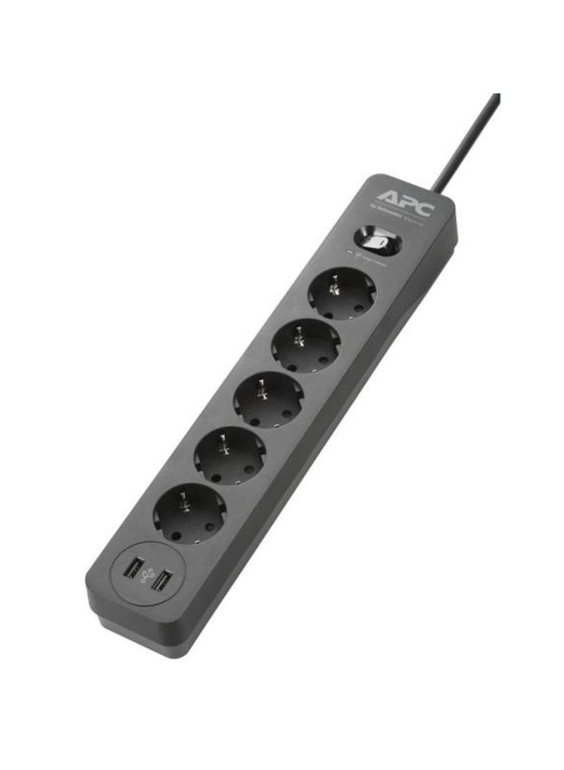Power Strip - ABC - 5 Outlets 230V with 2 USB - German