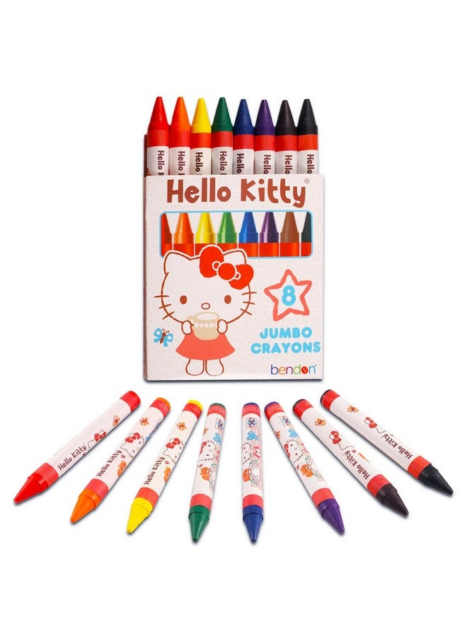 Hello Kitty Art Set - 8 Markers & 8 Jumbo Crayons for Girls - Coloring, Crafts, Drawing & More - Officially Licensed Hello Kitty School Supplies - Image 2