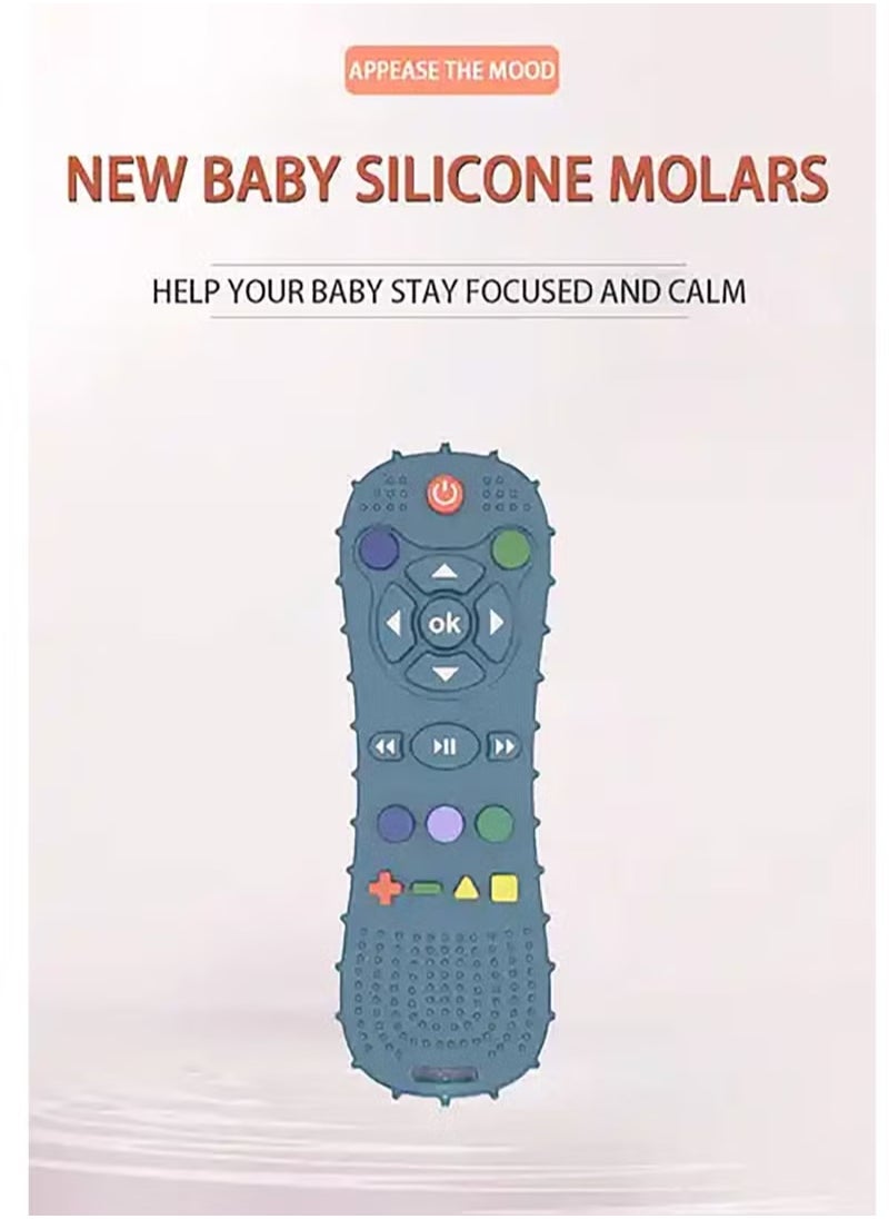 joybuy - 2 PCs Baby Teether Toy, Remote Teether for Baby, Soft Chew Toys with TV Remote Control Shape for Toddler Teething Relief and Soothe Sore Gum Infant Teether for 6-12 Months (Blue+ Black) - Image 1