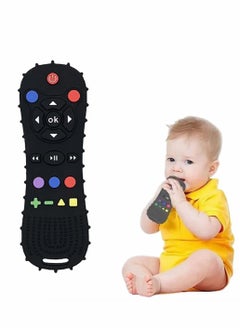 joybuy 2 PCs Baby Teether Toy, Remote Teether for Baby, Soft Chew Toys with TV Remote Control Shape for Toddler Teething Relief and Soothe Sore Gum Infant Teether for 6-12 Months (Blue+ Black)  - Image 5