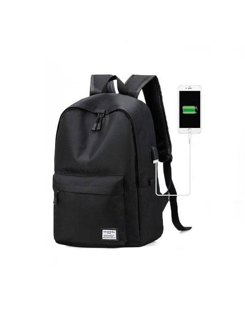 general حقيبة ظهر مدرسية عصرية للسفر بسعة كبيرة باللون الأسود - Image 1