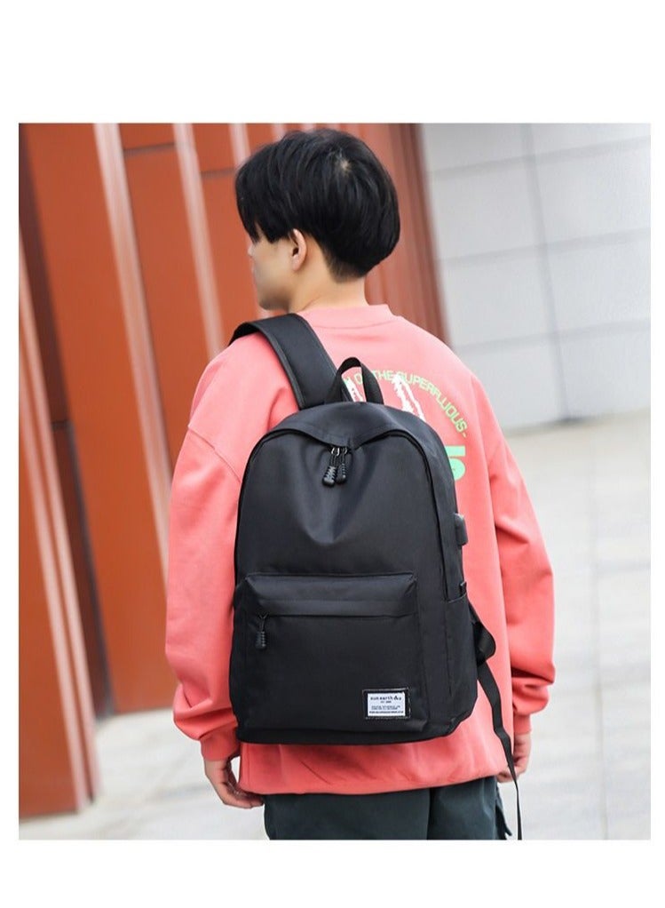 general حقيبة ظهر مدرسية عصرية للسفر بسعة كبيرة باللون الأسود - Image 4