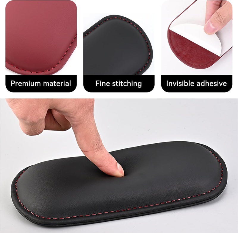 Alieemo Car Knee Cushion Pad, Leather Memory Foam Vehicle Door Armrest Pillow for Leg Elbow, Comfort Auto Interior Center Console Thigh Support Mat Accessories, Universal for Most Cars (Red) - Image 5