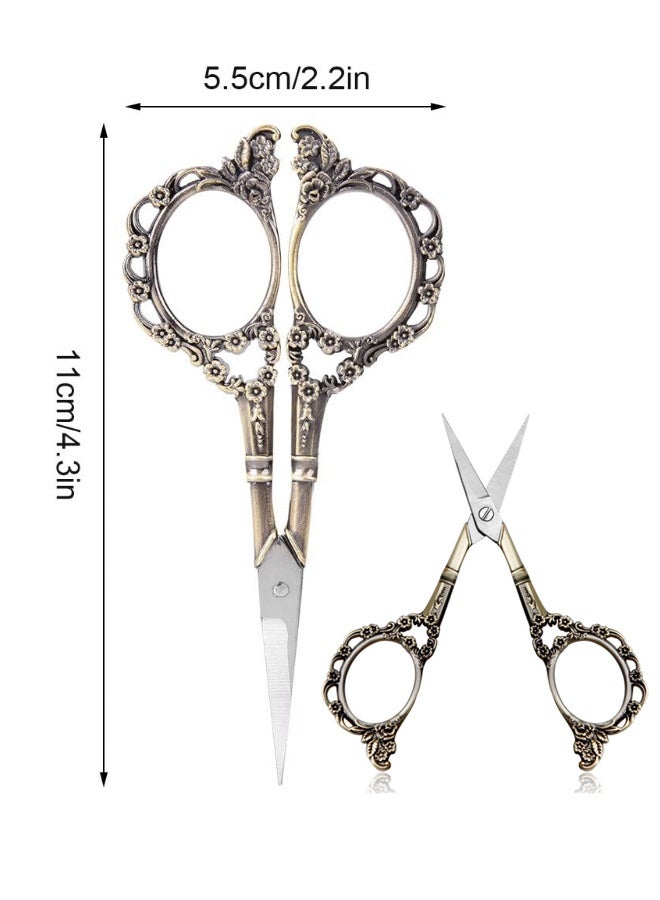 Professional Manicure Scissors, Vintage Stainless Steel Cuticle Precision Beauty Grooming for Nail, Facial Hair, Eyebrow, Eyelash, Nose Hair - Image 2