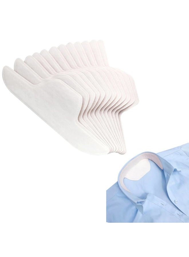 AKOAK 10 Pcs Shirt Neck Pad, Disposable Absorbent Perspiration Collar Stickers, Invisible Collar Protector, Absorbent and Antiperspirant Stickers Keep Collars Dry, Suitable for Men and Women  - Image 2