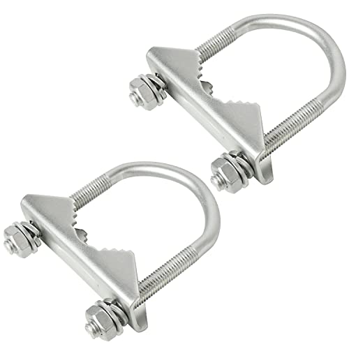 XRDS -RF XRDS-RF Antenna Mount Clamp U-Bolt 2 PCS, Antenna Mast Clamp V Jaw Block with U Bolts for Outside Home Antenna - Image 1