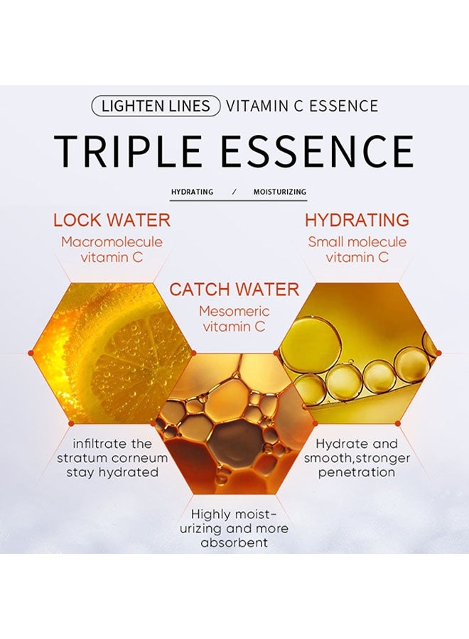 SADOER Ampoules Facial Moisturizing Serum with Vitamin C Anti-Wrinkle and Anti-Aging 7 Ampoules，2mlx7pcs - Image 5
