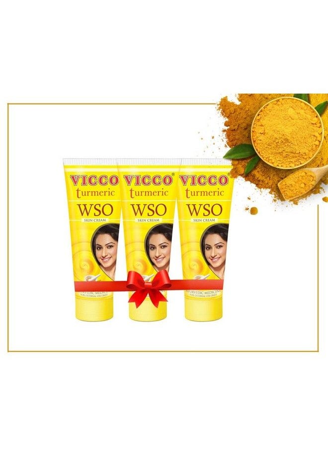 VICCO Turmeric No Pimples Pack Of 3 Turmeric Cream With Foam Base(70Gm) Turmeric Wso Cream(60Gm)  - Image 3