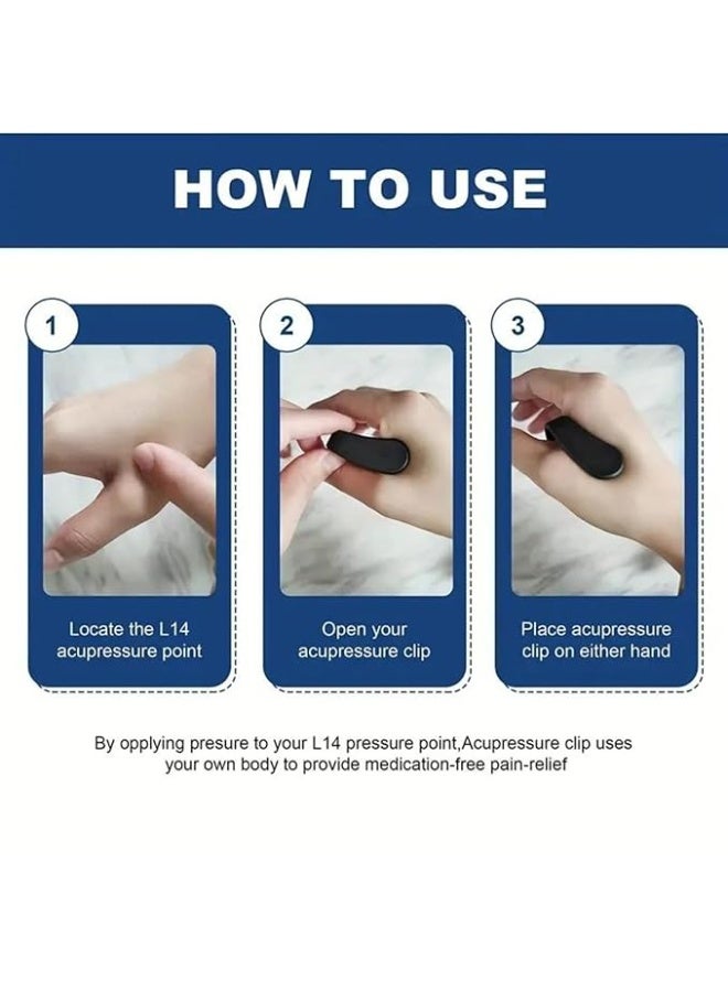 إيلهو مشبك نقاط الضغط للتحكم في السكر لمرضى السكري، مشبك نقاط الضغط للتحكم في السكر LI4، منتجات لتخفيف الصداع وتخفيف التوتر والصداع النصفي (عبوة من قطعة واحدة) - Image 3