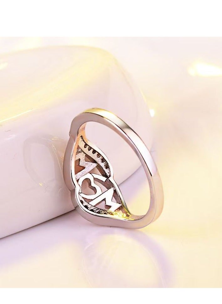 Akali Love Pledge 1 Carat Moissanite Classic White Gold Open Wedding ring - Image 3