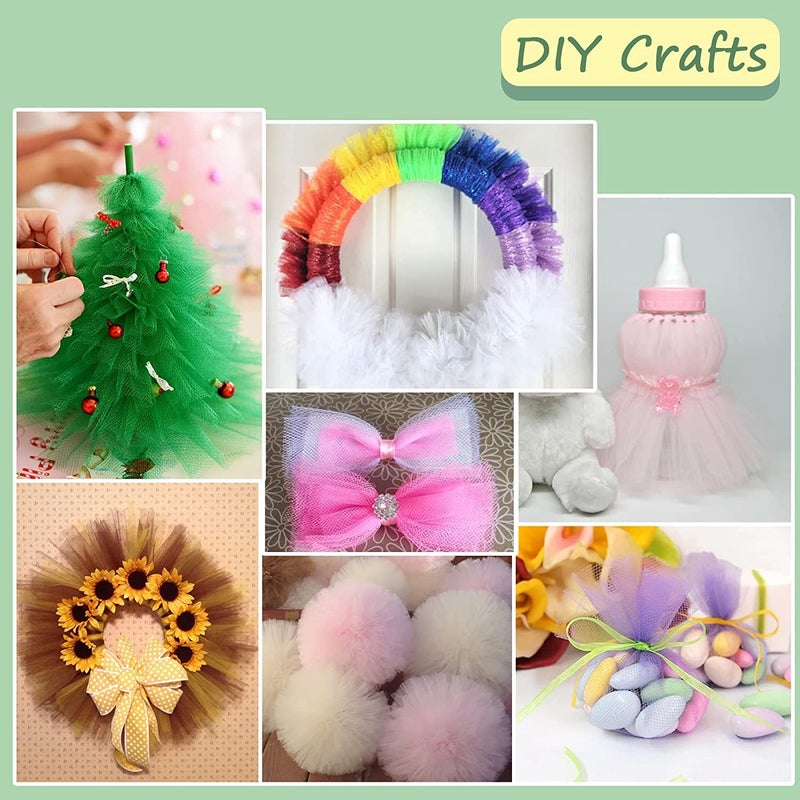 TIPTOP DECORATION قماش شيفون حصري شبكي صلب للزينة والحرف (الطول :-19 قدم) (العرض :-4.5 قدم) (أصفر كناري) - Image 4