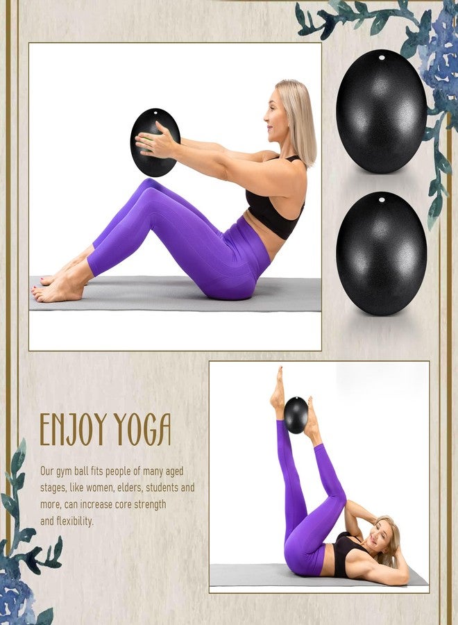Hungdao 12 Pcs Pilates Mini Exercise and Yoga Ball for Yoga Classroom Workout, Core, Barre, Ball for Training Balance Stability Stretching(9 Inch,Black) - Image 5
