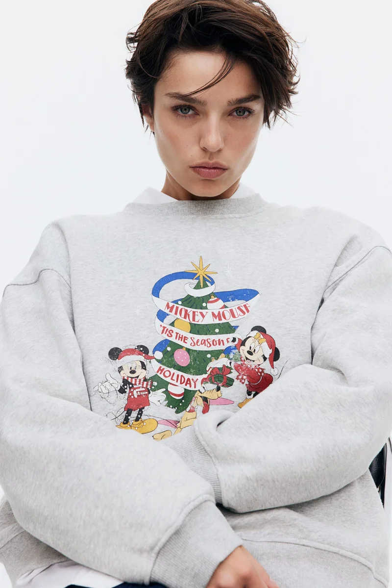 اتش اند ام Motif-Detail Sweatshirt