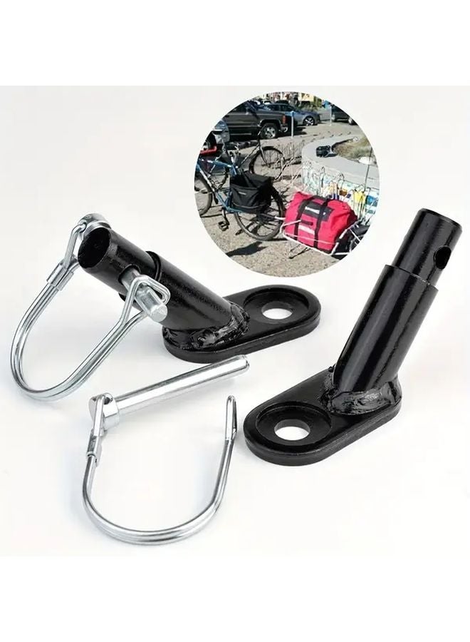 2 Pack Heavy Duty Bike Trailer Coupler Hitch with Adjustable Stainless Steel Hooks Secure Locking - Image 5