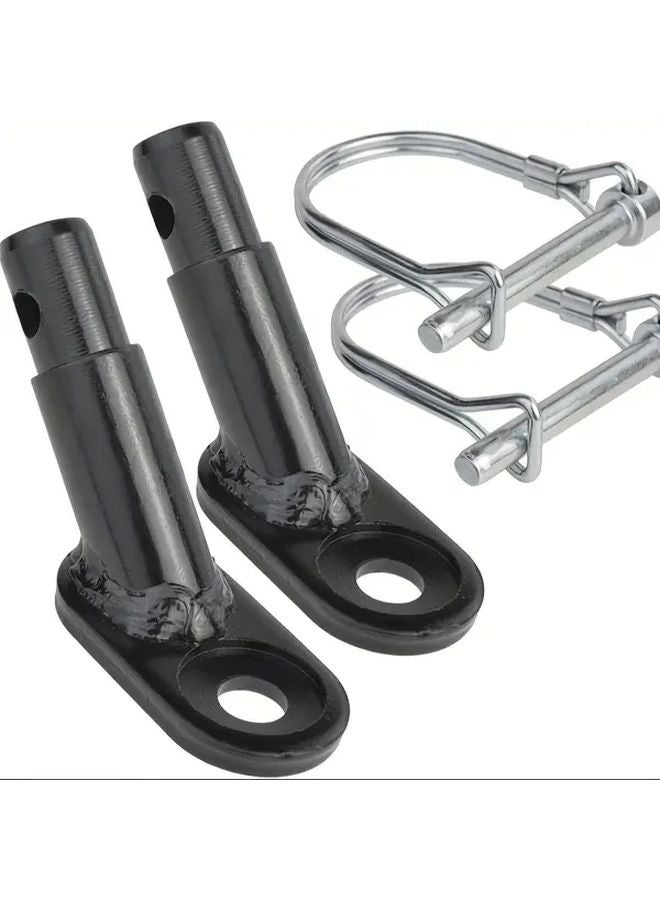 2 Pack Heavy Duty Bike Trailer Coupler Hitch with Adjustable Stainless Steel Hooks Secure Locking - Image 2