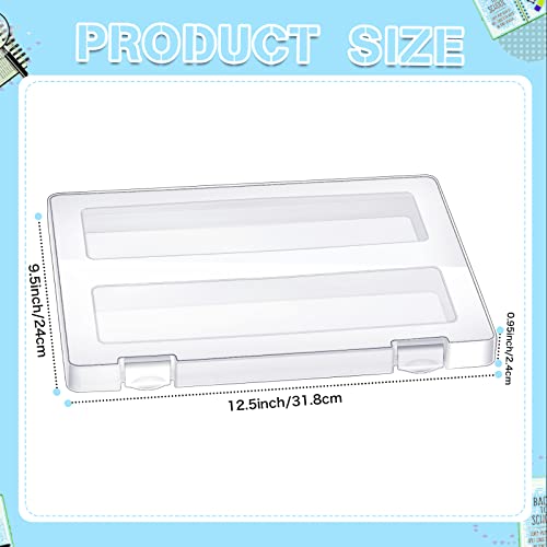 Outus 10 Pieces A4 File Box Paper Photo Storage Box A4 Portable Project Case Clear Plastic Document Magazine Organizer Box for Office School Supplies Accessories 1252 x 95 x 095 Inch - Image 3