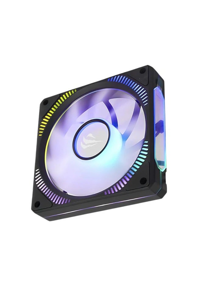 هافيت مروحة تبريد للكمبيوتر RGB 1800RPM - طراز F2096 - أسود - Image 2