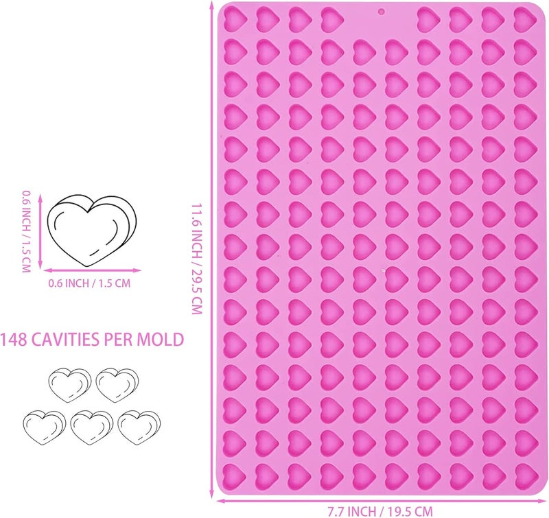 KBTBAK Mini Heart And Round Silicone Mold, Dog Treat Molds, Non-Stick Gummy Mold for Chocolate, Fondant, Candy, Biscuits, Cookie, Jelly and Dog Training Commands Concept (Loving heart/Half sphere) - Image 3