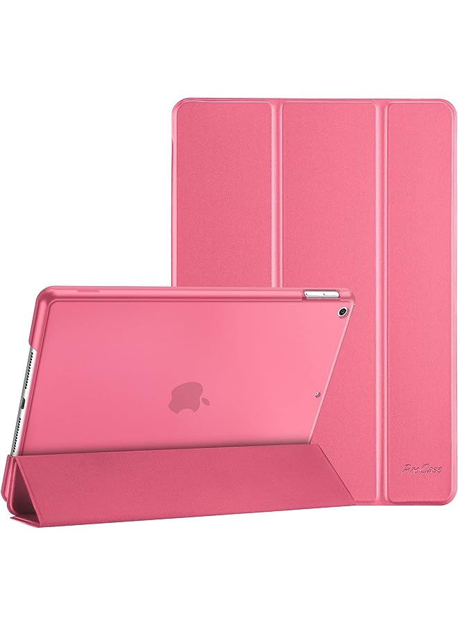 Procases iPad 10.2 Case iPad 9th Generation 2021/ iPad 8th Generation 2020/ iPad 7th Generation 2019 Case, Slim Stand Hard Back Shell Protective Smart Cover Case for iPad 10.2 Inch -Melonpink - Image 1