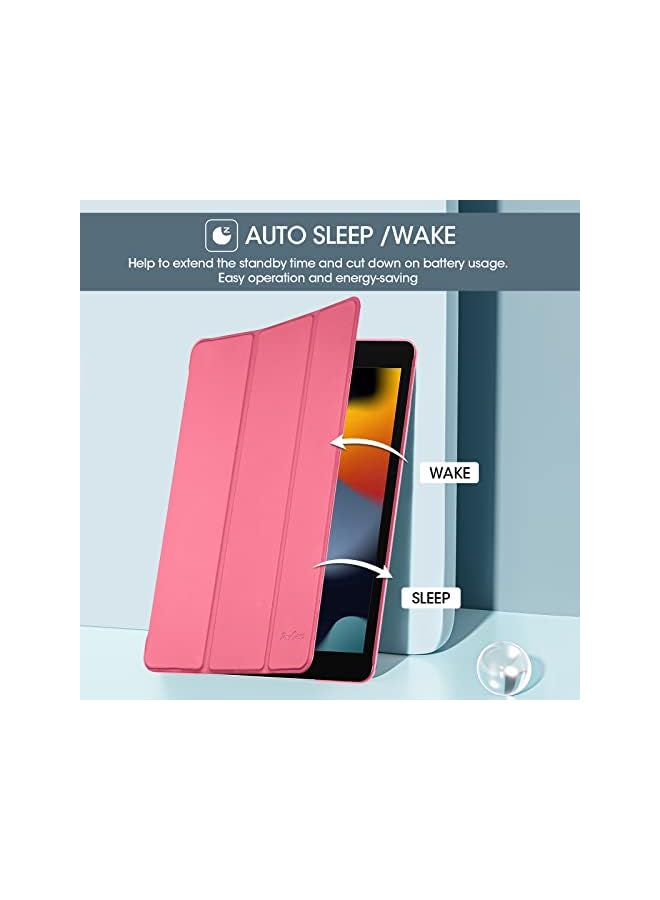 Procases iPad 10.2 Case iPad 9th Generation 2021/ iPad 8th Generation 2020/ iPad 7th Generation 2019 Case, Slim Stand Hard Back Shell Protective Smart Cover Case for iPad 10.2 Inch -Melonpink - Image 4
