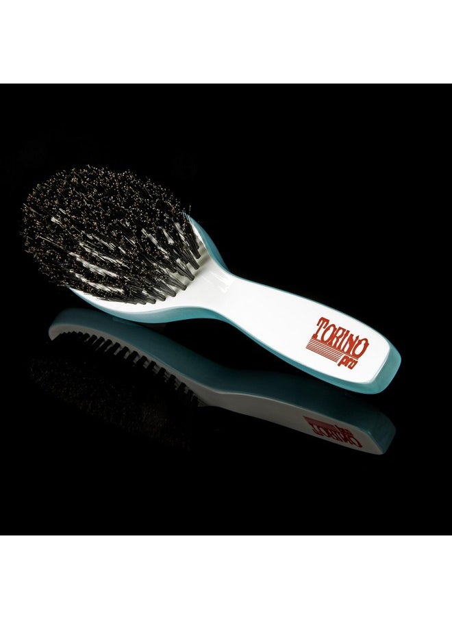TORINO PRO WAVE BRUSHES BY BRUSH KING - Torino Pro Wave Brush 221 Oval Long Handle Hard Bristles Reinforced Bristles Great For Wolfing To Manage Your 360 Waves - Image 1