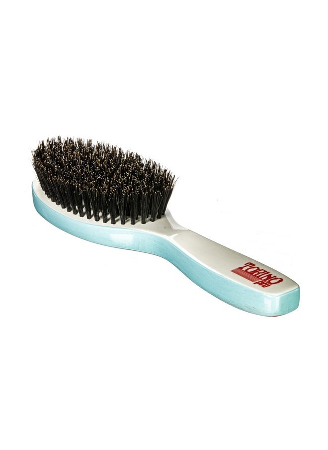 TORINO PRO WAVE BRUSHES BY BRUSH KING - Torino Pro Wave Brush 221 Oval Long Handle Hard Bristles Reinforced Bristles Great For Wolfing To Manage Your 360 Waves - Image 1