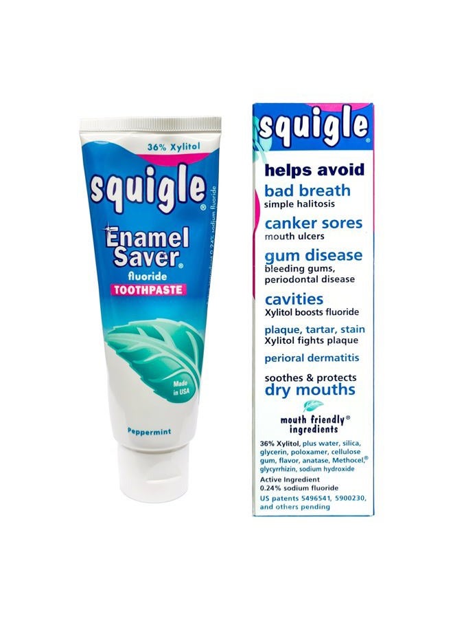 Squigle Enamel Saver Toothpaste Peppermint 4 oz. - Image 4