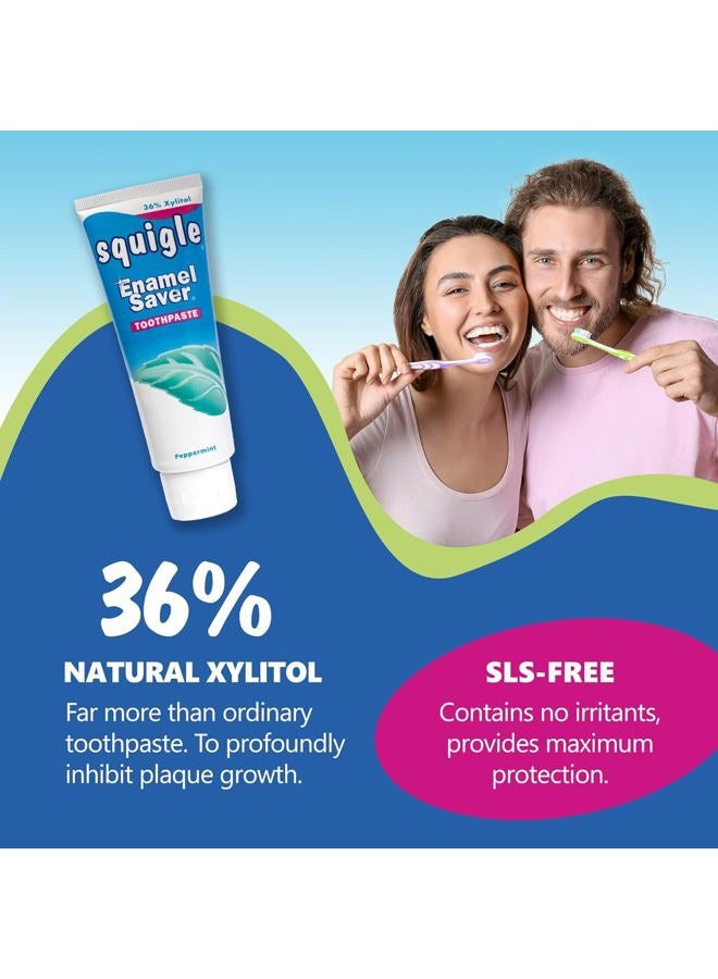 Squigle Enamel Saver Toothpaste Peppermint 4 oz. - Image 2