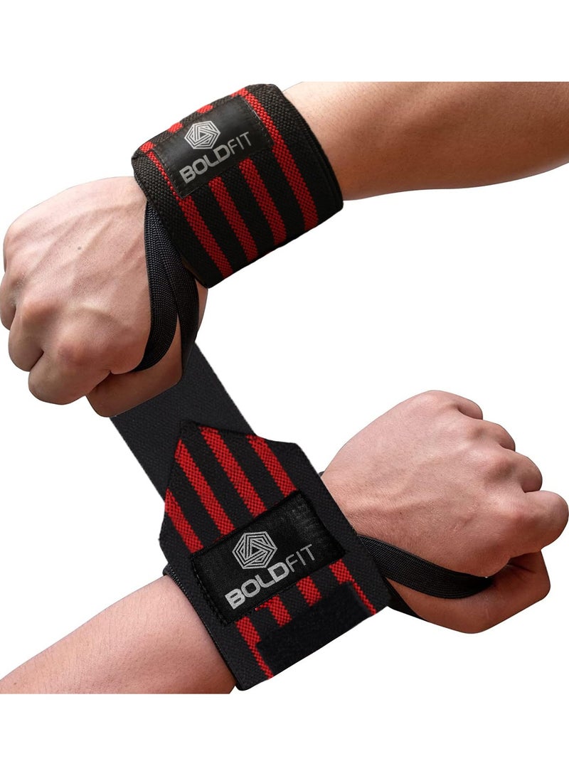BOLDFIT Gym Hand Grip Wrist Supporter Band with Thumb Loop Straps For Men and Women  - Image 1