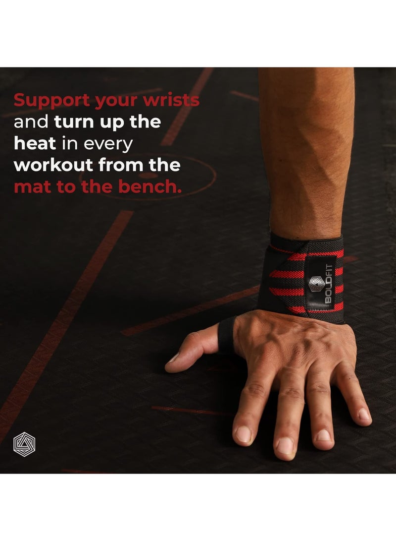 BOLDFIT Gym Hand Grip Wrist Supporter Band with Thumb Loop Straps For Men and Women  - Image 4