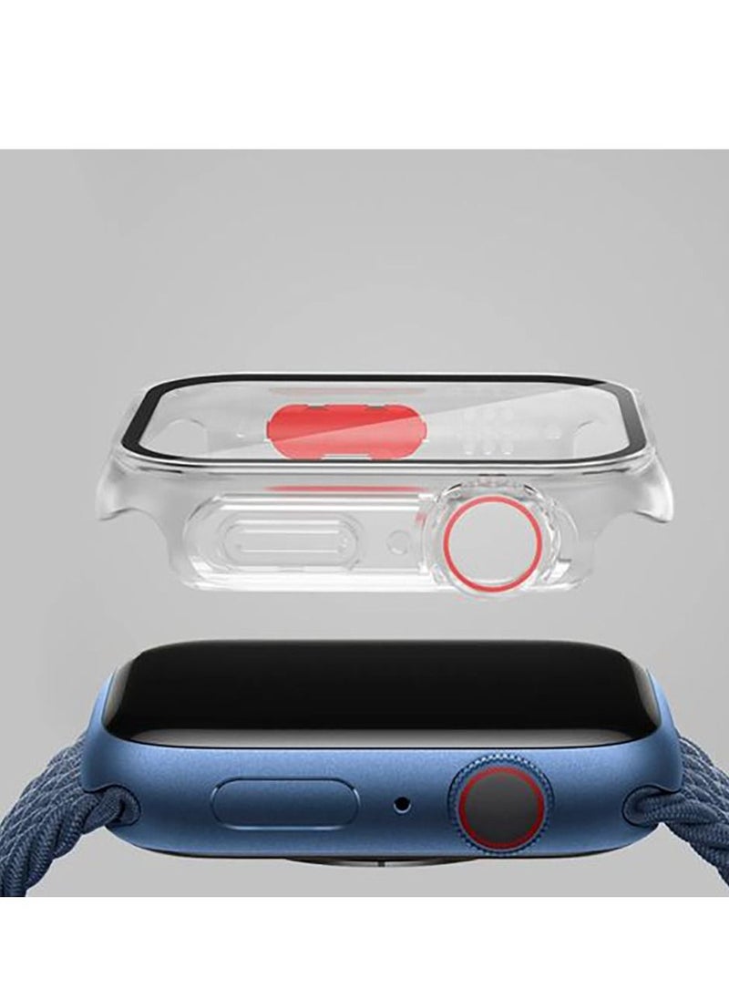 Generic - Protective Changer Case For Apple Watch 45mm Change To Ultra Apple Watch Style Cover With Crown PC Protective Case- Transperent - Image 1