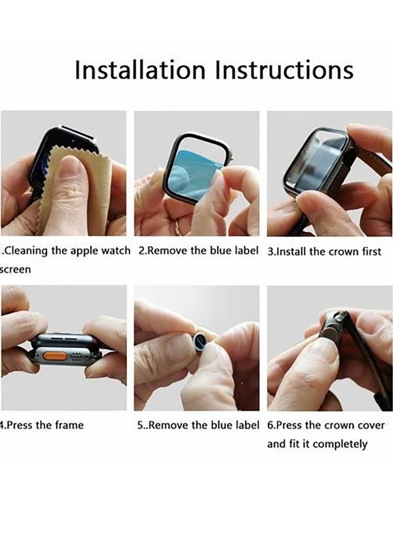 Generic - Protective Changer Case For Apple Watch 45mm Change To Ultra Apple Watch Style Cover With Crown PC Protective Case- Transperent - Image 1
