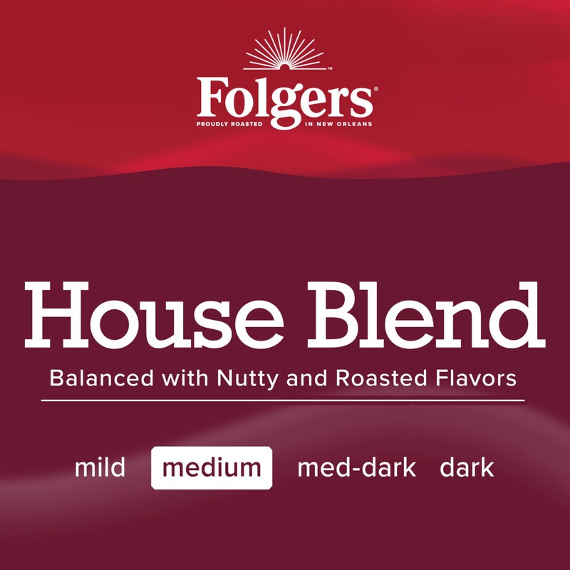 Folgers Coffeehouse Blend Ground Coffee, Medium Dark Roast Coffee, 25.9 Ounce Canister - Image 4