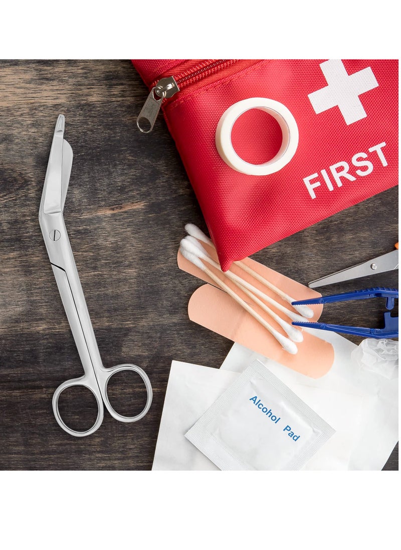 Excefore - Lister Bandage Scissors-Safety Bandage & Trauma Shears-Stainless Steel Professional Scissors for First Aid Utility-Medical Care & Home Nursing (6.25, Silver) - Image 1