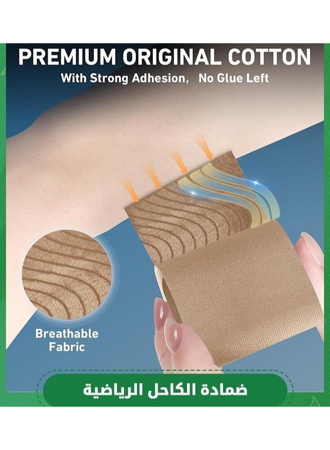 6 Pcs Kinesiology Tape for Ankle, Pain Relief, Prevent Ankle Sprain, Provide Support for Ankle Ligament, Elastic Athletic Tape, Breathable K Tape for Daily - Image 2