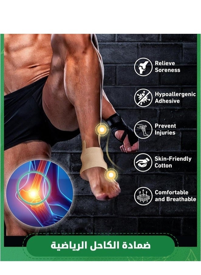 6 Pcs Kinesiology Tape for Ankle, Pain Relief, Prevent Ankle Sprain, Provide Support for Ankle Ligament, Elastic Athletic Tape, Breathable K Tape for Daily - Image 3